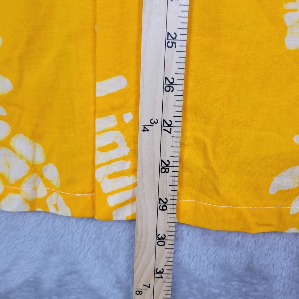 Androsia Bahamas Shirt Mens Large Yellow Pineapple Print Button Up Vintage - Picture 7 of 8